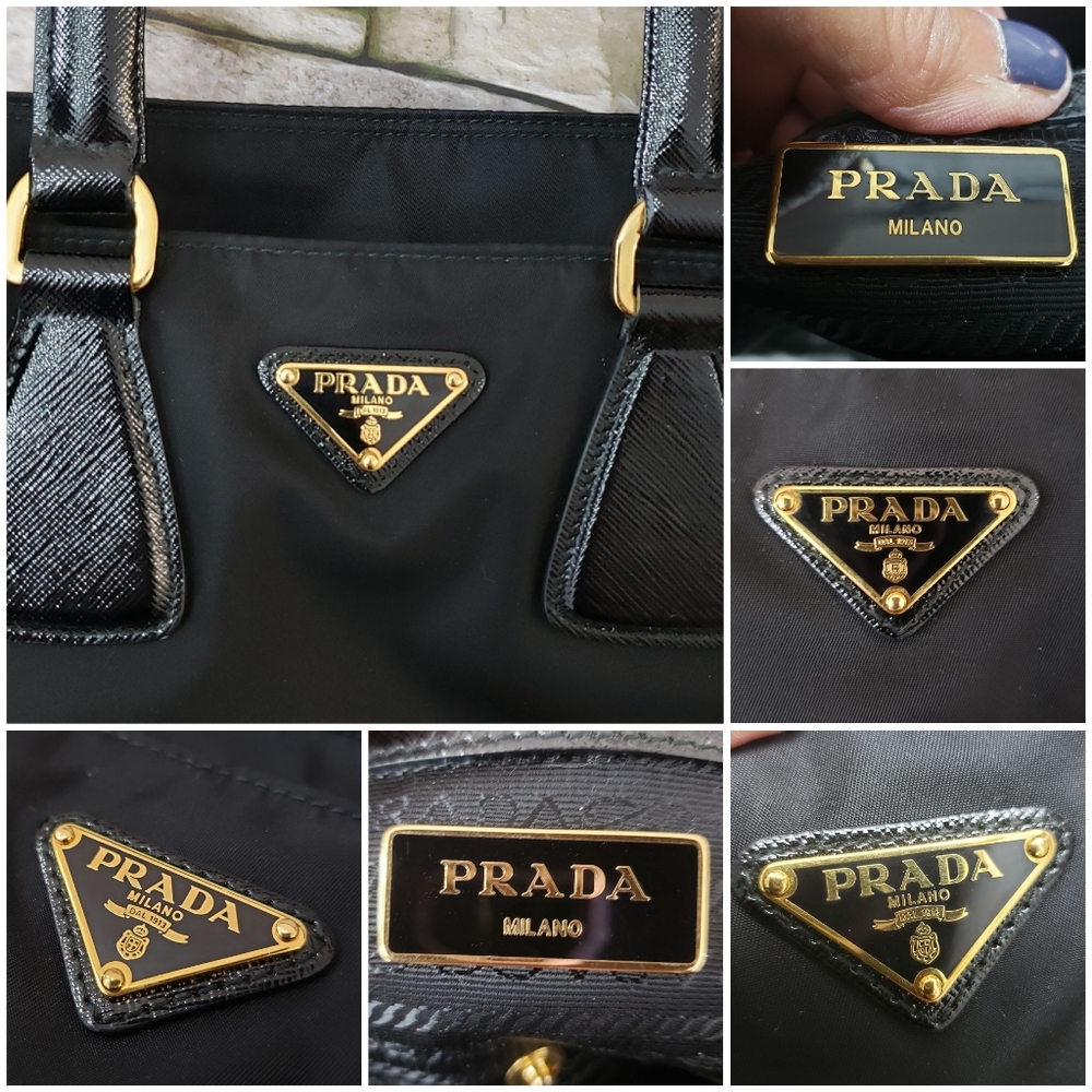 PRADA Crossbody tote satchel nylon zippered - Picture 6 of 8